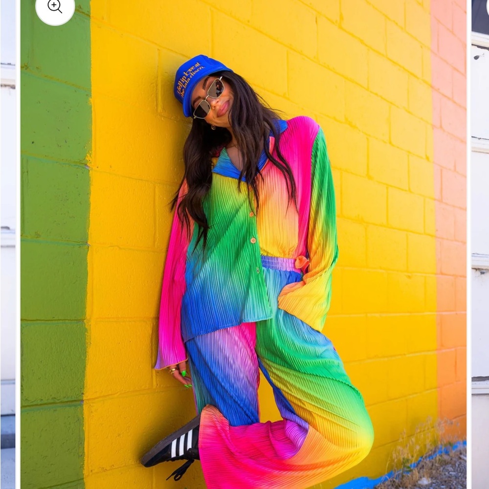 Dressed in LALA Rainbow Wide Leg Jumpsuit